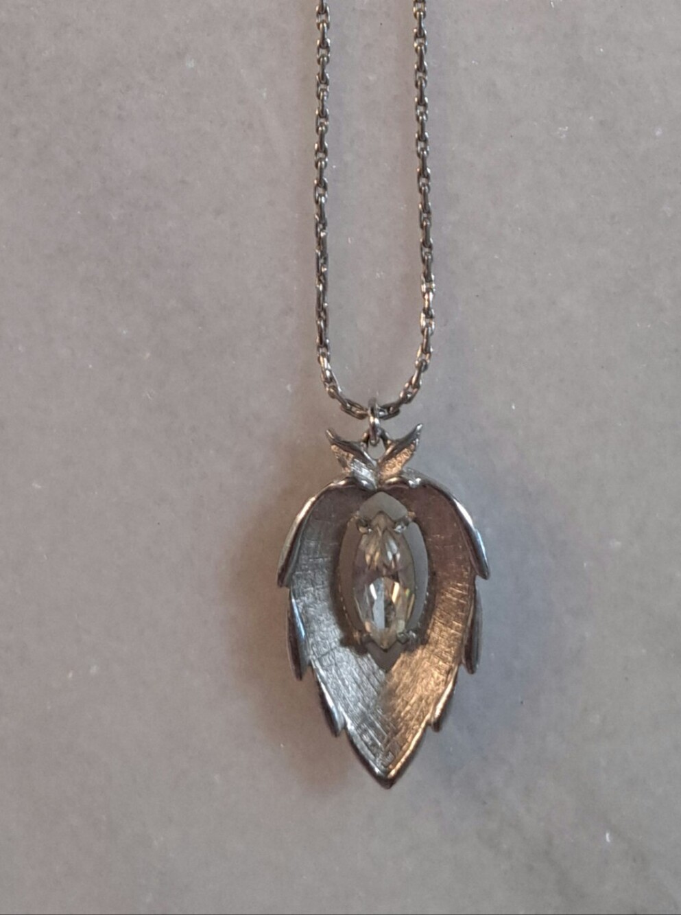 1963 Sarah Coventry Crystal Navette Necklace